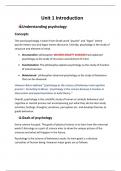 Unit 1 Introduction Understanding psychology