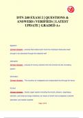 DTN 240 TEST 2 &vert; QUESTIONS &  ANSWERS &lpar;VERIFIED&rpar; &vert; LATEST  UPDATE &vert; GRADED A&plus;