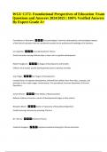WGU C272- Foundational Perspectives of Education Final Exam Questions and Answers 2024&sol;2025 &lpar;Verified Answers&rpar;