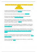 RNSG1215 HA&sol;EXAM 3 &vert; RNSG 1215 Health Assessment Exam &vert; Questions & Correct Answers