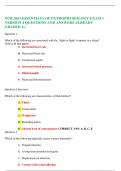 NUR 2063 ESSENTIALS OF PATHOPHYSIOLOGY EXAM 1 VERSION 4 QUESTIONS AND ANSWERS ALREADY  GRADED A+