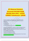 ATI Maternal Newborn Proctored Focused Exam Review 2023 2024. A+ COMPLETE SOLUTION