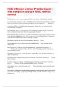HESI Infection Control Practice Exam &vert; with complete solution 100&percnt; verified correct