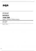 aqa A-level PHYSICS (7408/3BB) Paper 3 Section B Medical physics Mark scheme June2023