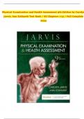 Physical Examination and Health Assessment 9thEdition by Carolyn Jarvis, Ann Eckhardt Test Bank / All Chapters 1-32/FullComplete2024