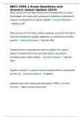BECC MOD 1 Exam Questions and Answers &lpar;latest Update 2024&rpar;
