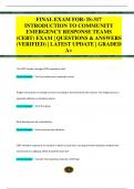 FINAL EXAM FOR&colon; IS-317  INTRODUCTION TO COMMUNITY  EMERGENCY RESPONSE TEAMS  &lpar;CERT&rpar; EXAM &vert; QUESTIONS & ANSWERS  &lpar;VERIFIED&rpar; &vert; LATEST UPDATE &vert; GRADED  A&plus;