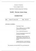 University of Sunderland Past Papers - Electronic System Design