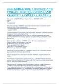 2023 USMLE Step 1 Test Bank NEW UPDATE WITH QUESTIONS AND CORRECT ANSWERS &vert;GRADED A