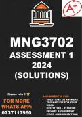 MNG3702 Assignment 1 Semester 1 2024 (Solutions)