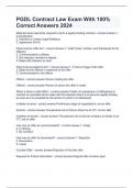 PGDL Contract Law Exam With 100&percnt; Correct Answers 2024