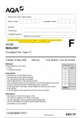 2023 AQA GCSE CHEMISTRY 8462/1H Paper 1 Higher Tier Question Paper & Mark scheme (Merged) June 2023 [VERIFIED]