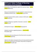 OB Exam Galen College of Nursing Questions And Answers 
