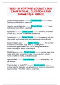 BIOD 121 PORTAGE MODULE 3 2024 EXAM WITH ALL QUESTIONS AND ANSWERS&vert; A&plus; GRADE