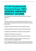 ATI RN Fundamentals Proctored Exam 100%  VERIFIED ANSWERS  PERFECT SCORES
