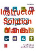 Instructor Solution Manual For Essentials of Contemporary Management 10e By Gareth Jones and Jennifer George. Chapter 1-14. ISBN-10:1259927652, ISBN-13:978-1259927652. COMPLETE DOWNLOAD
