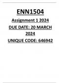 ENN1504 ASSIGNMENT 1 2024 ANSWERS