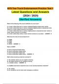 NYS Tow Truck Endorsement Practice Test 1 Latest Questions and Answers  (2024 / 2025)  (Verified Answers)