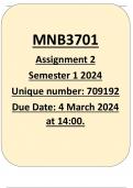 MNB3701 ASSIGNMENT 2 ANSWERS 2024