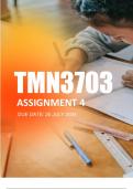TMN3703 Assignment 4 Due 25 July 2024