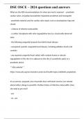 DSE OSCE &ndash; 2024 questions and answers 