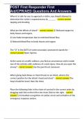 POST First Responder First Aid&sol;CPR&sol;AED Questions And Answers 