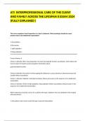ATI  INTERPROFESSIONAL CARE OF THE CLIENT AND FAMILY ACROSS THE LIFESPAN II EXAM 2024 &lpar;FULLY EXPLAINED &rpar;