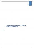 2024 NUR 265 EXAM 1 STUDY GUIDE COMPLETE