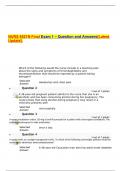  NURS 6521N Final Exam 1 – Question and Answers[Latest Update].