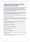 TNCC 9th edi&period; Test Prep Exam With Complete Solutions 2024