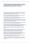 CTS Practice Exam Questions Latest Updated Solved 100&percnt; Correct&excl;&excl;