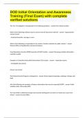 DOD INITIAL ORIENTATION AND AWARENESS EXAMS COMPILATION BUNDLE 2024&sol;25&vert;FOWNLOAD TO PASS