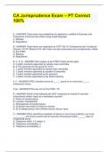 CA Jurisprudence Exam &ndash; PT Correct 100&percnt;