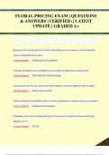 FLORAL PRICING EXAM &vert; QUESTIONS  & ANSWERS &lpar;VERIFIED&rpar; &vert; LATEST  UPDATE &vert; GRADED A&plus;
