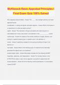 McKissock Basic Appraisal Principles I Final Exam Quiz 100&percnt; Solved