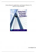 Solution Manual for Applied Statics and Strength of Materials, 7th edition by George Limbrunner-stamped