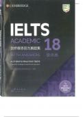 CAMBRIDGE IELTS ACADEMIC 18  AUTHENTIC PRACTICE TESTS WITH ANSWERS(official Cambridge exam preparations)