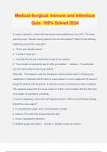 Medical-Surgical&colon; Immune and Infectious Quiz- 100&percnt; Solved 2024
