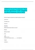 CIDESCO Facial Treatments Final Review Questions with Complete Verified Solutions 2024/2025