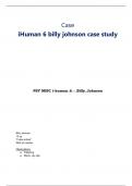 Case iHuman 6 billy johnson case study PSY MISC i-human_6_-_Billy_Johnson Billy Johnson 13 yo “I hate school” With his mother Observations ● Fidgeting ● Warm, dry skin Last Visit One year ago, billy was seen for his well check. He was noted to be a little