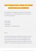 NCCT EXAM STUDY GUIDE CPT EXAM QUESTIONS AND ANSWERS