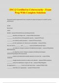 &lpar;ISC&rpar;2 Certified in Cybersecurity - Exam Prep With Complete Solutions