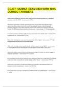 GOJET HAZMAT  EXAM 2024 WITH 100&percnt; CORRECT ANSWERS