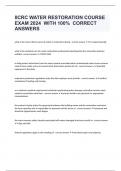 IICRC WATER RESTORATION COURSE EXAM 2024  WITH 100&percnt;  CORRECT ANSWERS