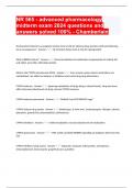 NR 565 - advanced pharmacology midterm exam 2024 questions and answers solved 100% - Chamberlain