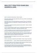 NHA CPCT PRACTICE EXAM 2024 QUIZZES & ANS&period;&period;
