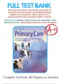 TEST BANK FOR PRIMARY CARE ART AND SCIENCE OF ADVANCED PRACTICE NURSING-AN INTERPROFESSIONAL APPROACH 6TH EDITION-LATEST EDITION 2024