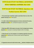 TCFP EXAM STUDY MATERIAL QUESTIONS WITH VERIFIED ANSWERS 2023-2024
