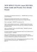 NEW RPSGT EXAM- Latest 2023&sol;2024 Study Guide and Practice Test Already Passed