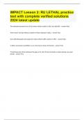 IMPACT Lesson 2 RU LETHAL practice test with complete verified solutions 2024 latest update&period;